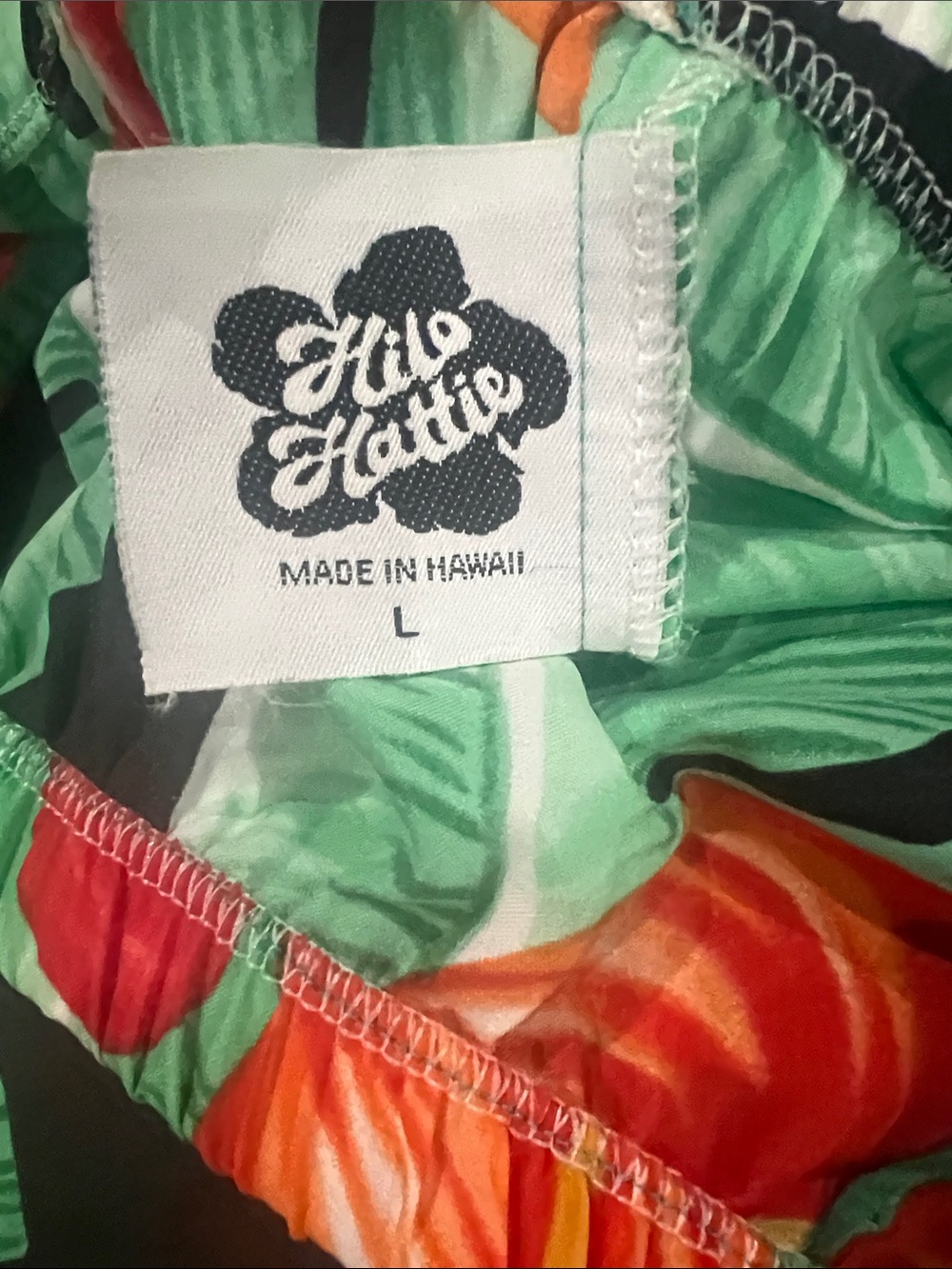 Tropical Green & Black Sundress with Floral Print. By Hilo Hattie - Picture 5 of 5